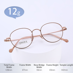 <span class=keywords><strong>Montature</strong></span> per <span class=keywords><strong>Occhiali</strong></span> Universali di Alta Qualità in Titanio Puro, Design Classico Rotondo a Cerchio Completo per Uomo e Donna - Product Image 2