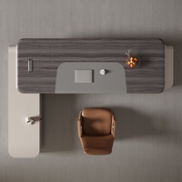 Escritorio Ejecutivo Extensible Moderno de Lujo, Fácil de Montar, Ecológico, con Garantía de 6 Años, Madera Maciza y Melamina para Oficina y Hogar