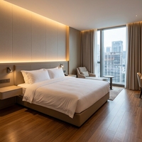 Ensemble de meubles de chambre d'hôtel en bois massif moderne de luxe, taille personnalisée, chambre d'hôtel 3-5 étoiles, suite complète pour chambre d'hôtes