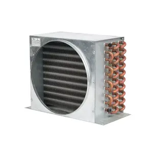 Tubo de cobre tipo aleta condensador bobina refrigerador de ar com tampa do ventilador condensador para peças refrigeradas a ar do refrigerador