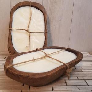 Cadeaux décoratifs de Noël personnalisables bol à <span class=keywords><strong>bougie</strong></span> en <span class=keywords><strong>bois</strong></span> sculpté à la main récipients en <span class=keywords><strong>bois</strong></span> plateaux pour la fabrication de bougies à la cire de soja - Product Image 2