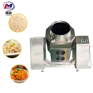 China Made Automatic Cooking Drum Electric Stir Fry Cooking Robot Machine Para Ready Meal