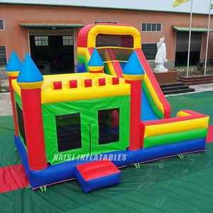 Castillo inflable comercial con tobogán y brincolín para fiestas, ideal para el patio trasero. - Product Image 2