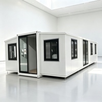 Maison conteneur modulaire pliable Shinestone de style moderne à double aile, extensible, avec finition personnalisée
