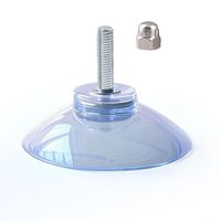 Crochet transparent à ventouse de 65 cm en PVC avec vis M4/M5/M6/M8, patins en caoutchouc, étagère de rangement, modèle 65-M6-23, moderne