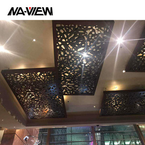 Nhôm & thép đục lỗ Bảng điều khiển cho bên ngoài bức tường mặt tiền Bảng điều khiển tòa nhà chọc trời Ốp bên ngoài màn hình vách ngăn trang trí trần - Product Image 4