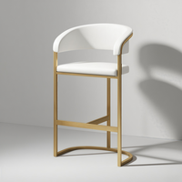 Vente en gros de meubles minimalistes de haute qualité en métal doré tabouret de bar haut pour l'extérieur restaurant salle à manger cuisine chaises de bar pour la cuisine