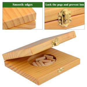 Papan tempel kayu 9 lubang, untuk terapi pekerjaan, meningkatkan kecocokan jari, tes keterampilan <span class=keywords><strong>Motor</strong></span> halus, Kit tes papan pasak sembilan lubang - Product Image 5