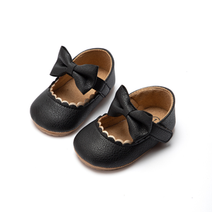 Chaussures Bébé Fille Personnalisables avec Logo, Nœud Papillon, en Cuir PU, Semelle PVC, Style Mary Jane, Chaussures de Cérémonie et de Berceau - Product Image 5