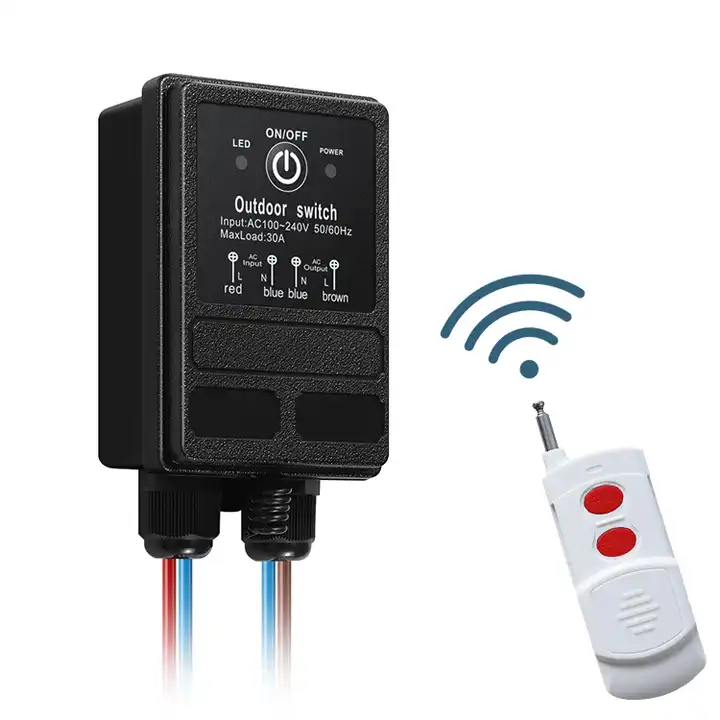 LED Outdoor On/Off Switch with Wireless Remote