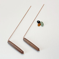 Kit de tiges de radiesthésie portables en cuivre en forme de L, bâton de sorcellerie, équipement de chasse au trésor, localisateur de sites funéraires, testeur de stress géopathique