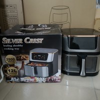 Friteuse à air visuelle multifonction 6L grande capacité avec commande tactile 1500W pour cuisine saine à domicile