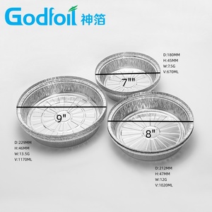 Plaques en aluminium jetables personnalisées de 7, 8 et 9 pouces, robustes, rondes, avec couvercles transparents, pour friteuse à air et plats à emporter - Product Image 6
