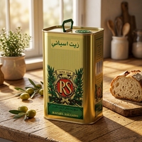 DADI 500ml /1L/2L/ 3L /5L/10L Contenant rectangulaire pour huile d'olive en métal avec couvercle à bec verseur et impression personnalisée