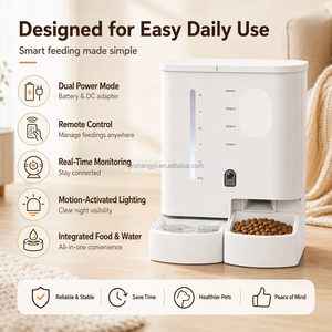 เครื่องให้อาหารสัตว์เลี้ยงอัจฉริยะแบบ WiFi พร้อมกล้องวิดีโอ 720P ควบคุมระยะไกล บันทึกเสียงได้ 10 วินาที สำหรับแมวและสุนัข - Product Image 4