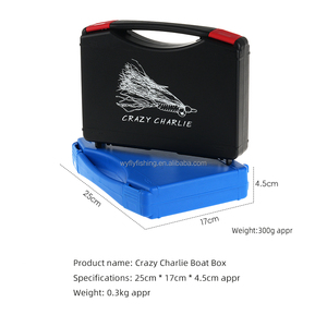 Boîte à mouches en plastique - Boîte de rangement pour matériel de pêche pour streamer, minnow, crab fly - Product Image 2