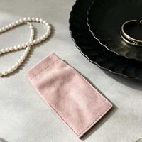 En stock, prêt à être expédié, pochette à bijoux en microfibre rose, enveloppe pour le rangement des bijoux, sac de rangement pour bijoux, emballage pour marque de bijoux