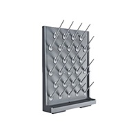 Support vertical peu encombrant pour matériel de laboratoire avec 27 crochets multi-tailles en PP HD pour installations de recherche scientifique et de développement