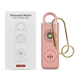 Wholesale Safe Sound Attack Security Personal 130Db Emergency Self Defense Safety Personal Siren Alarm Keychain With Flashlight