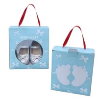 Boîte cadeau personnalisée portable en PVC transparent avec fenêtre pour chaussures de bébé princesse, chaussures pour tout-petits, chaussures pour enfants, boîte d'emballage