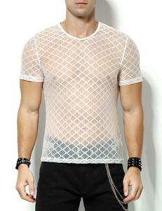 T-shirt da <span class=keywords><strong>uomo</strong></span> super traspirante e trasparente in rete, ad asciugatura rapida, <span class=keywords><strong>sexy</strong></span>, in nylon, ideale per appuntamenti e feste - Product Image 4