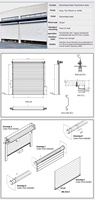 Vente directe du fabricant : Porte de garage à enroulement électrique avec grille de fenêtre ventilée et porte de sécurité à cadre métallique