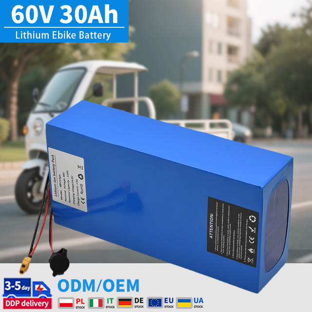 Customized 18650 60V LiFePO4 Battery Pack for Electric Scooter & Bicycle 20-200AH Capacities OEM 6000 Cycles
