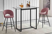 Ensemble de tabourets de bar de table de console longue de style européen moderne meubles de maison en bois-vente en gros d'usine