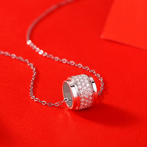 Collana con ciondolo rotondo da donna, gioielli minimalisti alla moda, regalo per l'uso quotidiano - Product Image 2