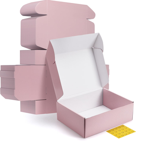 Manufacturer Hot-selling pink Custom Corrugated Paper Folding Shipping <b>Boxes</b> for Gift, Clothing, and Beauty Product Packaging - Product Image 1