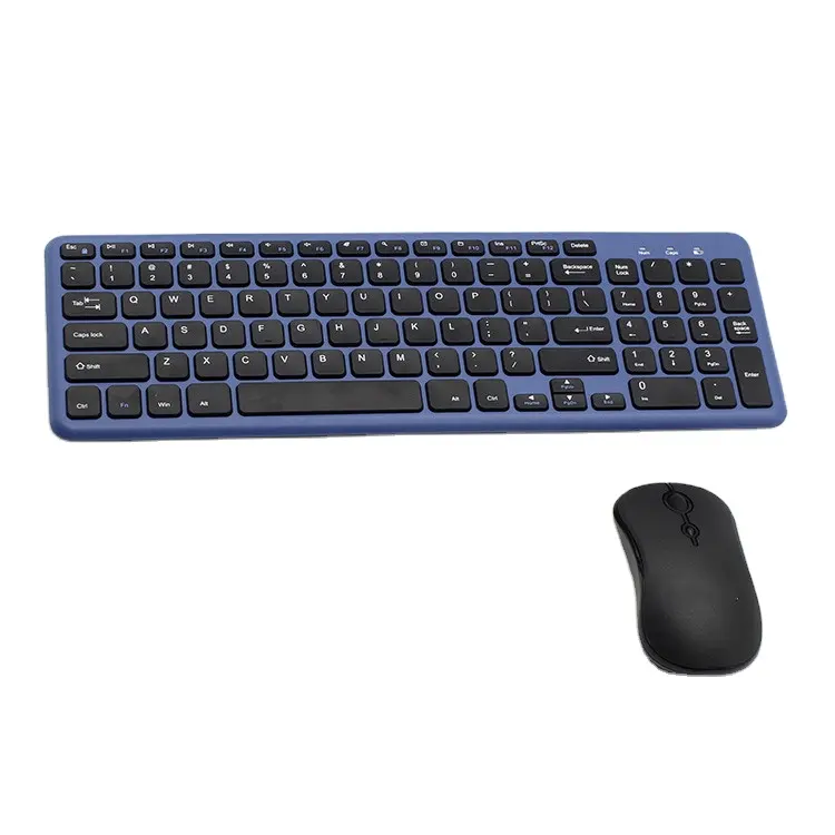 Universal keyboard and mouse ABS computer desktop mini flexible black wireless keyboard and mouse combination