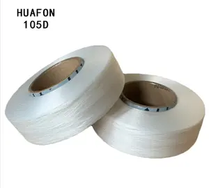 유명한 Huafon 공장 좋은 품질 탄성 맨손사 실 Qianxi 105D AA 등급 생 화이트 한국 효성 스판덱스 원사 D8915 AA