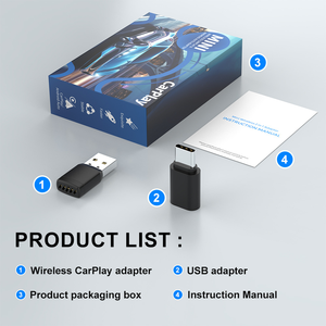 Adaptador Inalámbrico 2 en 1 para CarPlay y Android Auto, WiFi 6, BT 5.3, USB-C/A, Universal, Plug and Play, 1 Año de Garantía para Dispositivos Inteligentes - Product Image 4