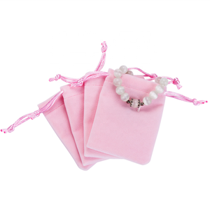 Custom Velvet Jewelry <b>Pouches</b> and Drawstring Closure Canvas Bag Disposable for Gemstones Necklaces Watches - Product Image 2