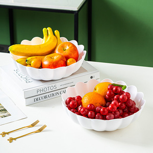 ถาดพลาสติกสำหรับวางกาแฟโต๊ะขนมที่บ้านแบบทันสมัยตะกร้าผลไม้เค้กขนมจานพลาสติก - Product Image 1