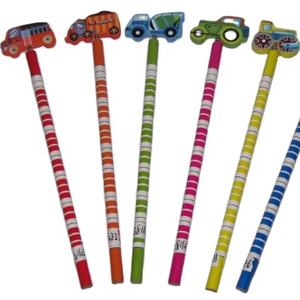 Cadeaux promotionnels dessin animé en bois écolier <span class=keywords><strong>voiture</strong></span> crayons enfants jouet - Product Image 1
