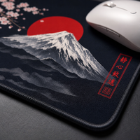 Tapis de souris de jeu XL anti-rayures, motif samouraï japonais Bushido en aquarelle, base en caoutchouc antidérapante, bords cousus, tapis de bureau