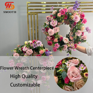 Haute Qualité LISSE Nouveau Design Artificielle Rose Guirlande De Table De Mariage Centre De Table Décor et Accessoires Fleur De Soie De Haute Qualité - Product Image 2