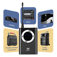 Système de micro-casque sans fil UHF 4-en-1 avec écran LED, 3 canaux sélectionnables, récepteur rechargeable pour guide touristique et discours