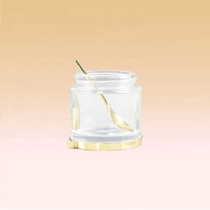 30g 50g 80g Luxuriöses Leeres Kleines Glas-Kosmetikdöschen mit Deckel und Löffel für Hautpflege-Verpackung Körperbutter Gesichtsbalsam - Product Image 6