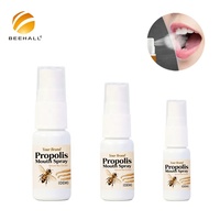 BEEHALL Rafraîchit l'haleine, apaise les maux de gorge, maintient l'hygiène buccale, spray à la propolis d'abeille sans alcool