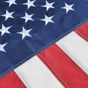 Drapeau américain brodé rectangulaire en tissu Oxford, bannière en nylon à étoiles et rayures, plusieurs tailles - Product Image 2