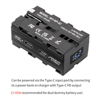 Batterie factice double face série NP-F550/970 pour lumière LED pour moniteurs Atomos Ninja/Shinobi pour émetteur vidéo DJI SDR