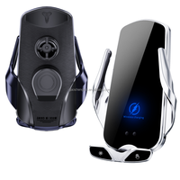 Chargeur de voiture sans fil à charge rapide pour iPhone pour Samsung Support de téléphone pour voiture 15W Induction par gravité Support de téléphone pour voiture