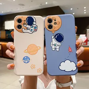 เคสแข็งแบบด้านลายธีมอวกาศนักบินอวกาศ <span class=keywords><strong>NASA</strong></span> สำหรับ iPhone 11 Pro 12 Pro X Xs Max 7 8 Plus - Product Image 1