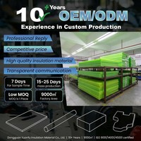 Feuille d'isolation en plastique technique découpée CNC, sur mesure, verte, haute densité, résistante à l'usure, épaisseur 0,2-3 mm, MOQ 1 pièce