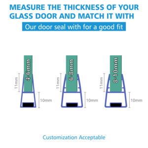 GUIDA-sello de plástico para pantalla de <span class=keywords><strong>ducha</strong></span> de baño, 716009, curvado, para puerta de vidrio de 6-12mm, tira magnética para puerta de <span class=keywords><strong>Ducha</strong></span> - Product Image 6
