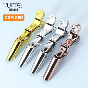 Pinzas de Pelo Antideslizantes Personalizables con Logotipo, Pinzas de Cocodrilo para Seccionar, Pinzas Multicolores con Diseño Articulado para Cabello Grueso - Product Image 1