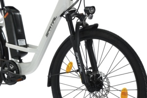 Bicicleta Eléctrica con Marco de Aleación de Aluminio, 7 Velocidades, 36V 350W, 26 Pulgadas, Bicicleta Urbana Blanca para <span class=keywords><strong>Mujer</strong></span>, Disponible en Almacén de la UE - Product Image 6