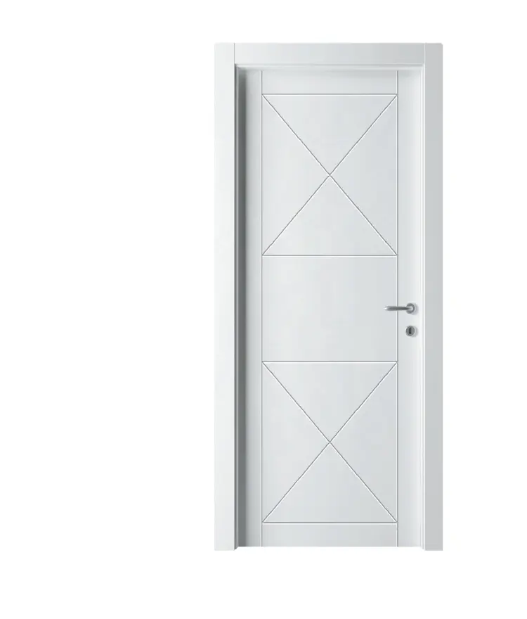 नवीनतम आधुनिक शैली सस्ते ध्वनि सबूत प्राइमर चित्रित सफेद कस्टम ढाला आंतरिक कमरे के दरवाजे